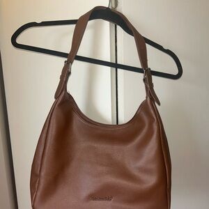 Montana West Brown Leather Shoulder Bag